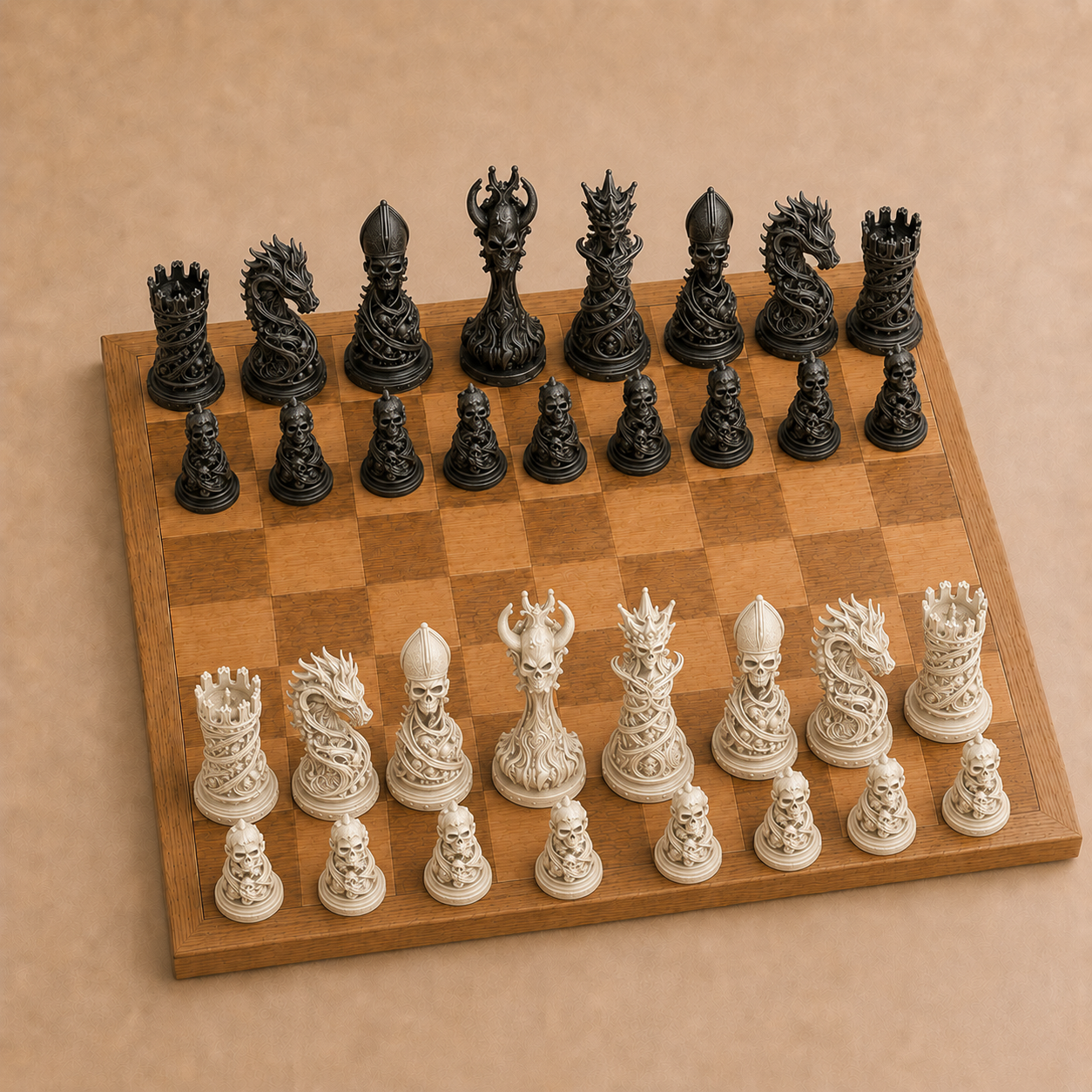 Gothic Ornamental Chess Pieces