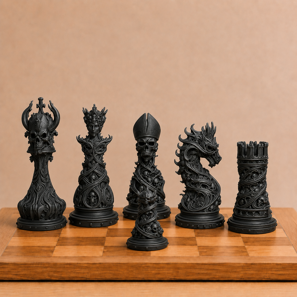 Gothic Ornamental Chess Pieces