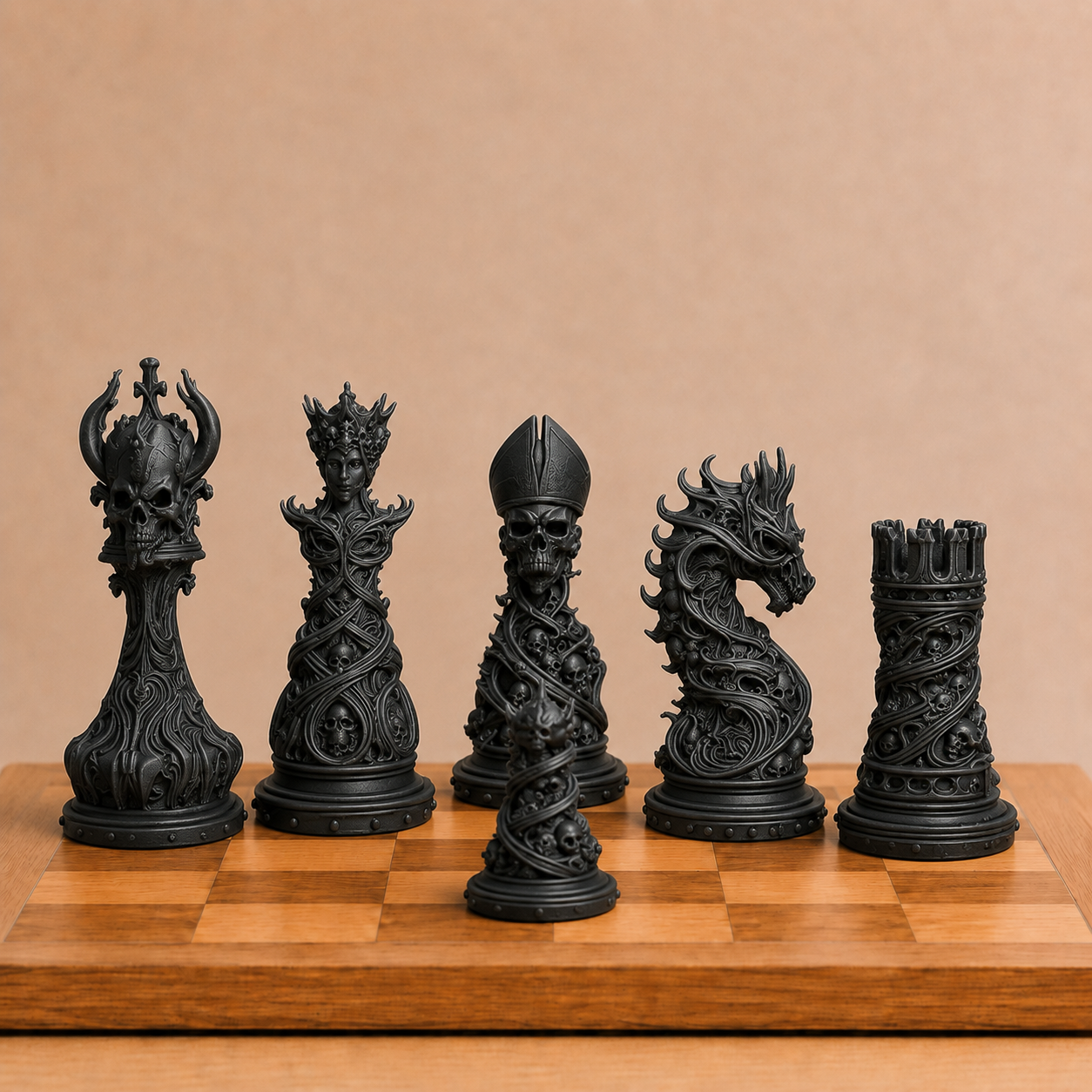Gothic Ornamental Chess Pieces