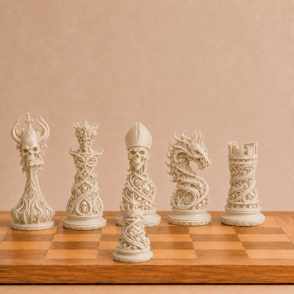 Gothic Ornamental Chess Pieces