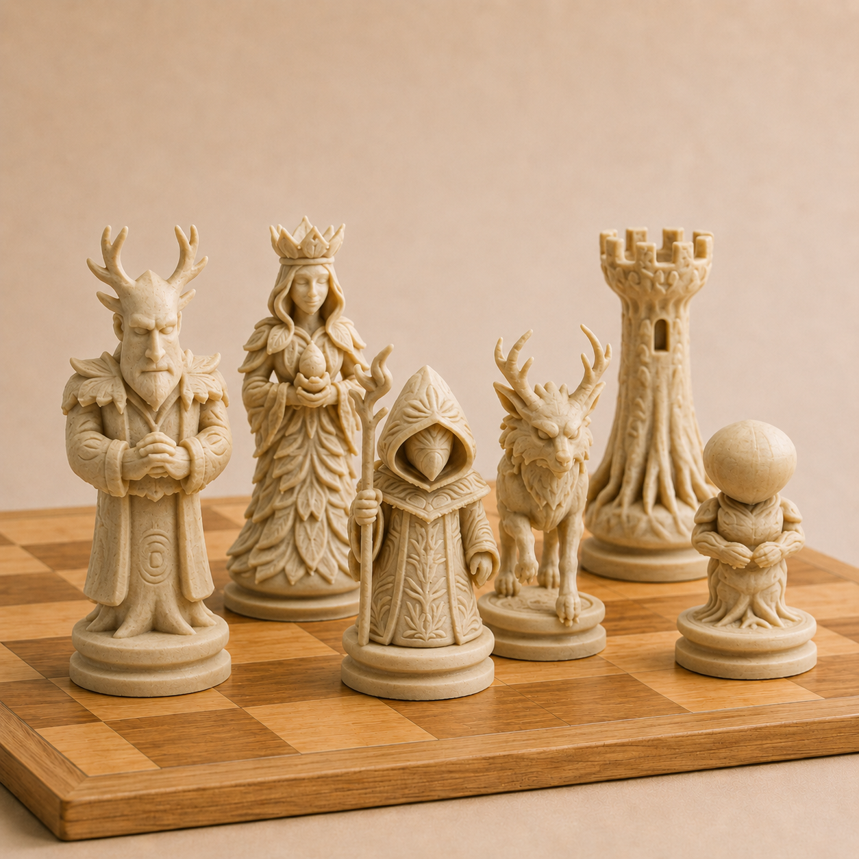 Nature Chess Set Pieces