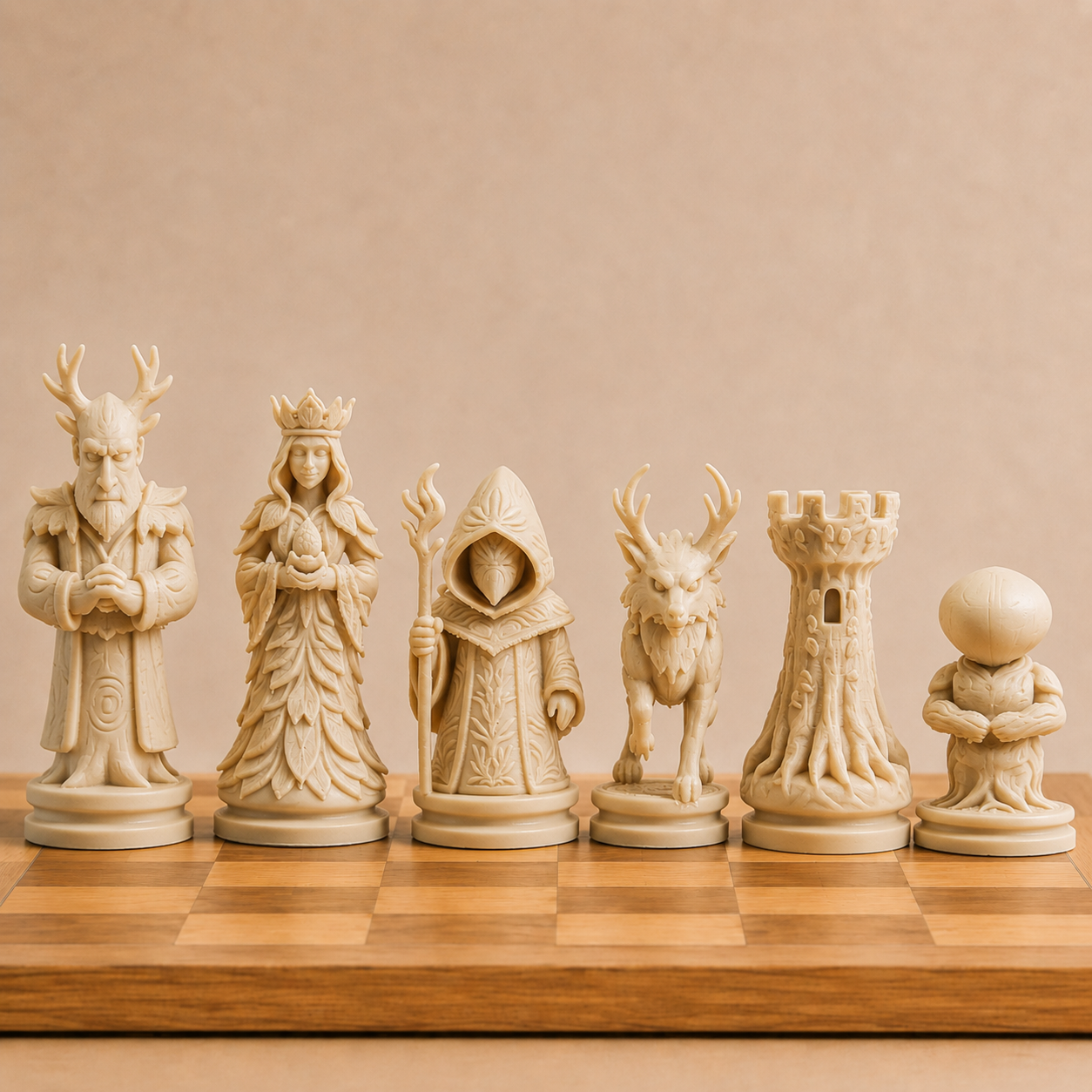 Nature Chess Set Pieces