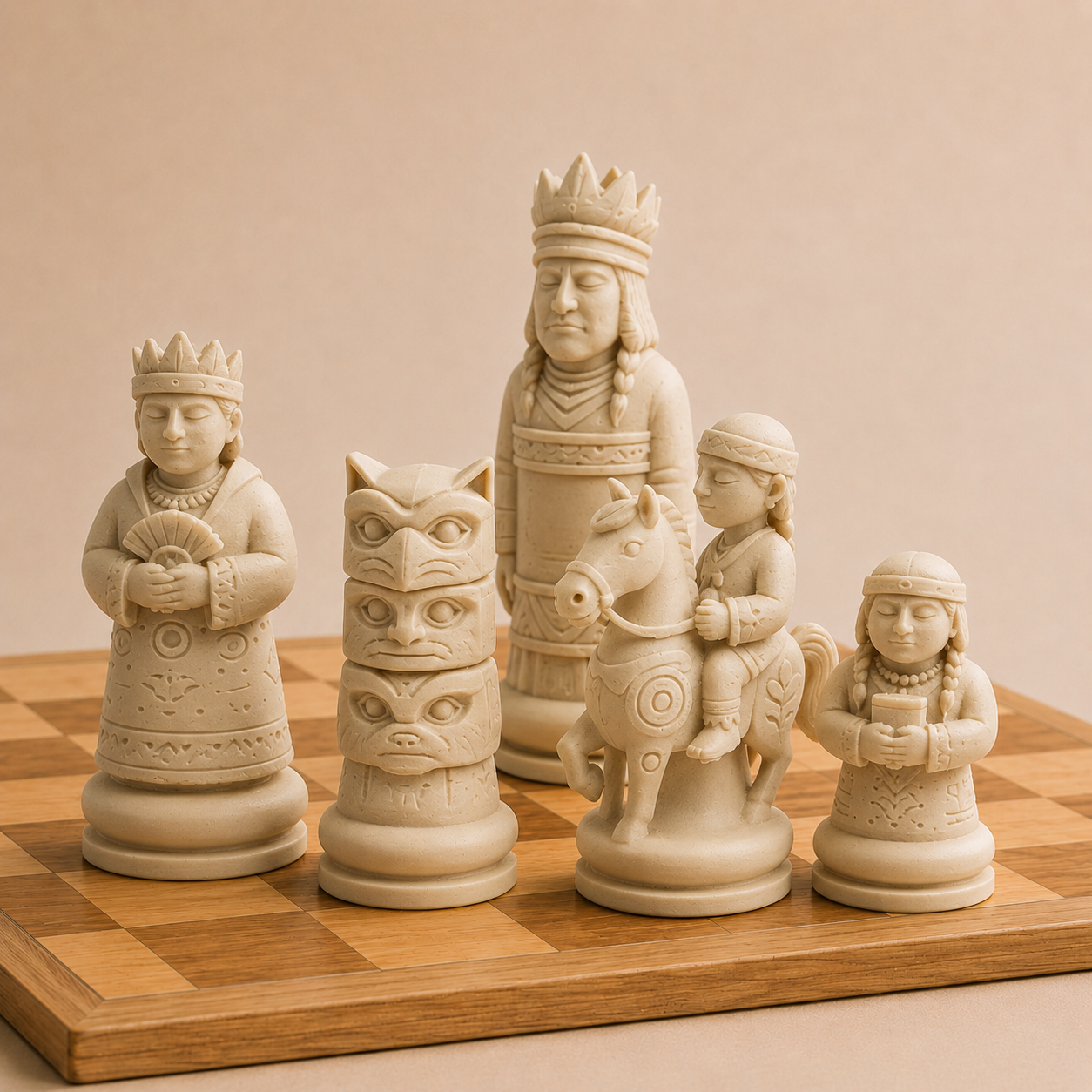 Indigenes Chess Set Pieces
