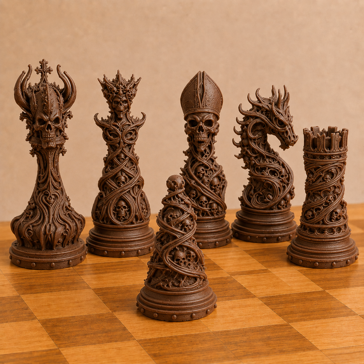 Gothic Ornamental Chess Pieces