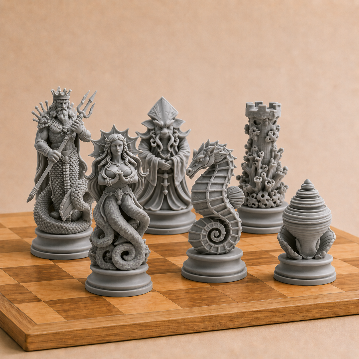 Atlanic Sea Chess Pieces