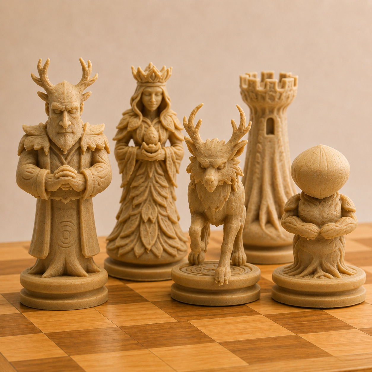 Nature Chess Set Pieces
