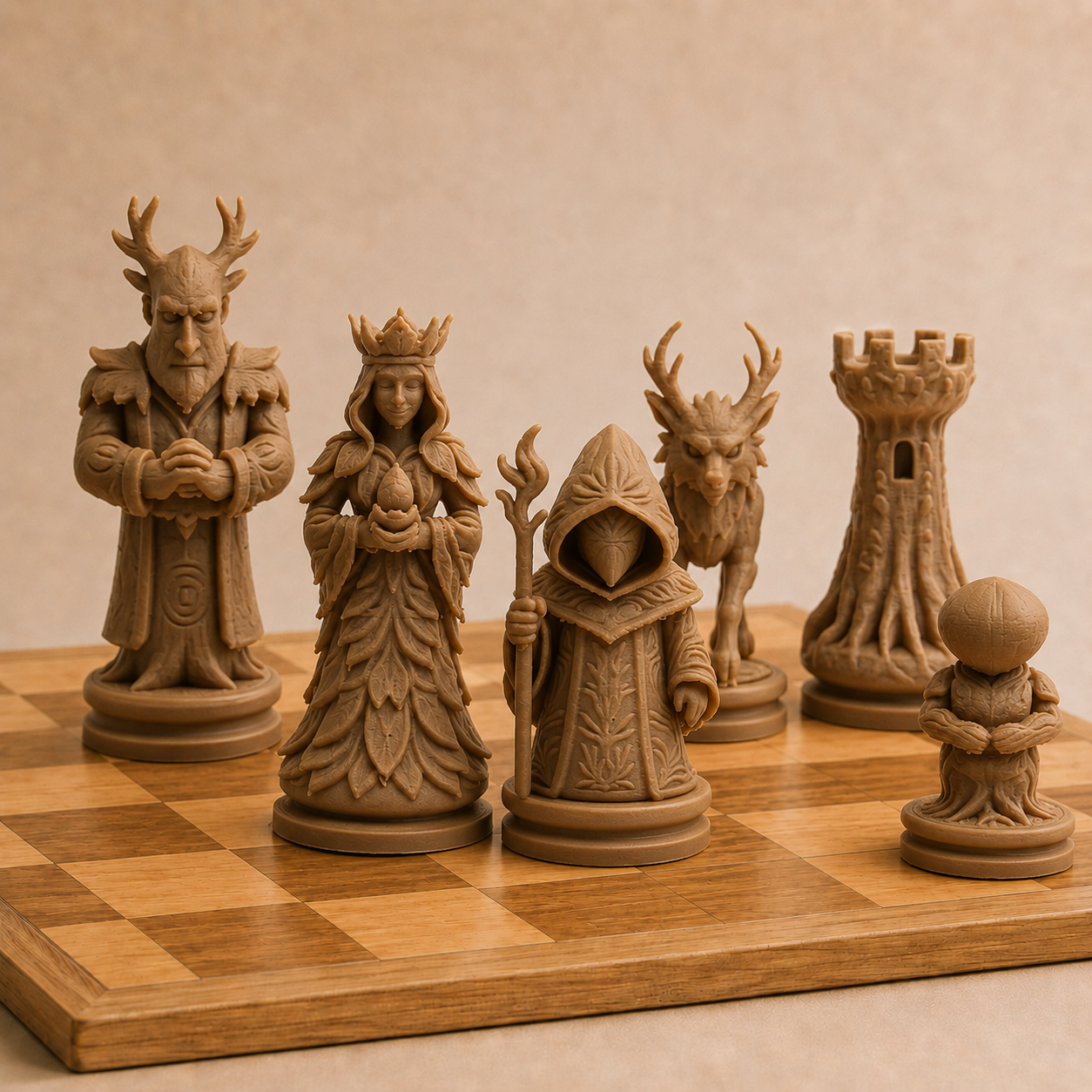 Nature Chess Set Pieces