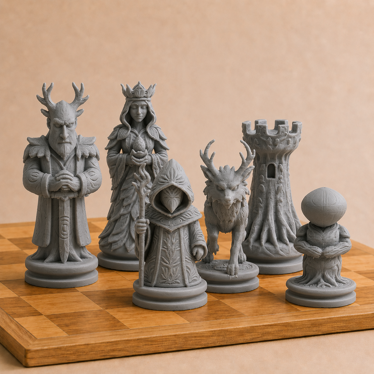 Nature Chess Set Pieces