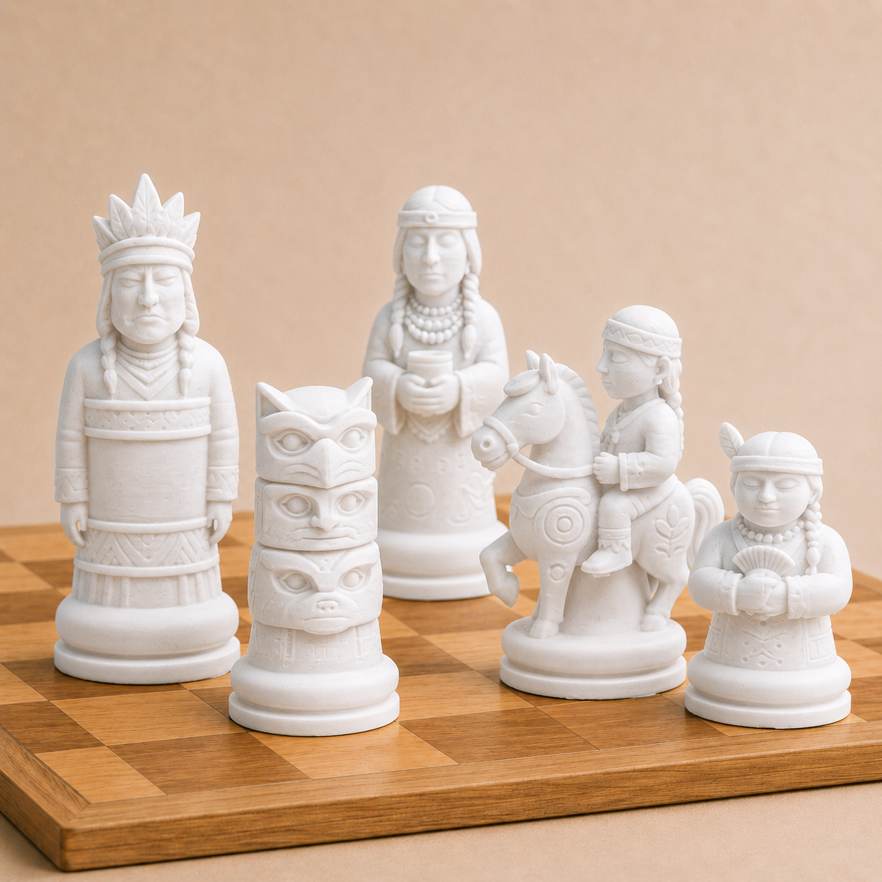 Indigenes Chess Set Pieces