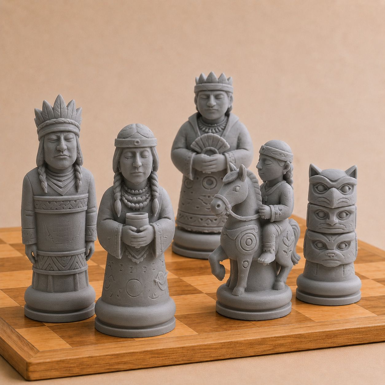 Indigenes Chess Set Pieces